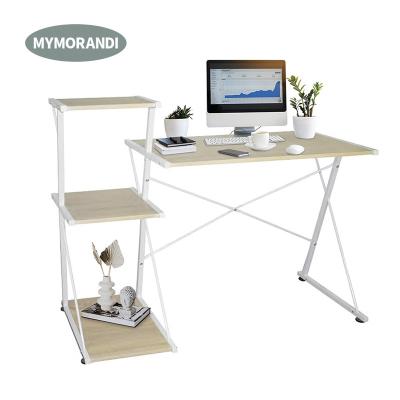 China NEW Foldable Project Study Table Computer Desk with Shelves Modern Style Home Office Desk for sale