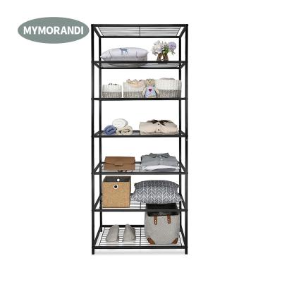 China Hot Selling Heavy Duty 7 Tier Metal Storage Rack Kitchen Shelf Wire Shelving Shoe Rack for sale