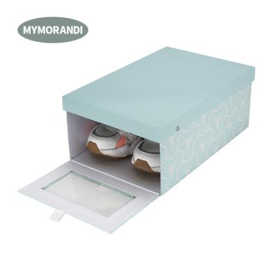 China Good Quality Recycled Materials OEM/Odm Cardboard Storage Shoe Box Custom Foldable Paper Shoe Box for sale