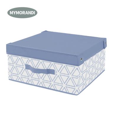 China Manufacture foldable price and high quality foldable storage box with lid and handle foldable stackable clothing storage box for sale