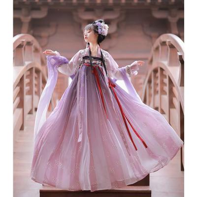 China Ancient Chinese Traditional Hanfu Dress Fashion Waist Skirt Clothing 4 Pieces Set Print Original Chinese Traditional News Women's Ethnic Clothing Summer for sale