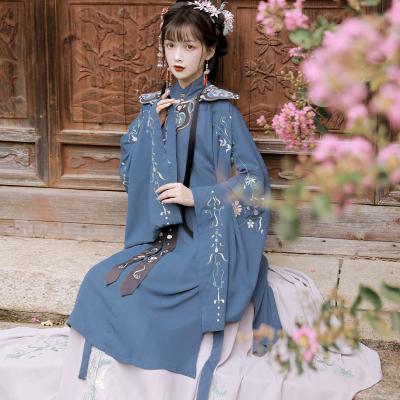 China Ancient Chinese Traditional Hanfu Dress Fashion Waist Skirt Clothing 3 Pieces Costumes Print Summer New Original Chinese Traditional Women's Ethnic Clothing for sale