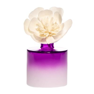 China Excellent Quality Modern Purple Empty Glass Perfume Diffuser Bottle 200ml For Air Freshener for sale