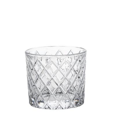 China Tealight Candle Holder 250ml Luxury Transparent Empty Round Glass Candle Holder for sale