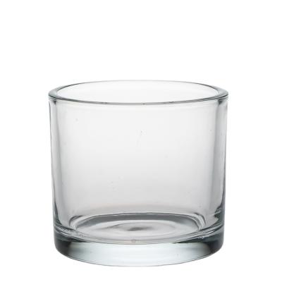 China Factory Outlet Modern Empty Round Candle Jars Cylindrical Glass Candle Holders 400ml for sale