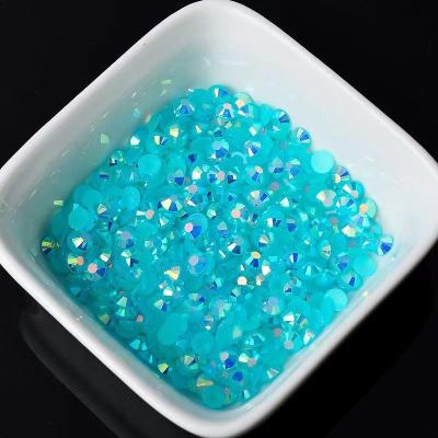 China XN Factory High Quality Jelly Stone 2mm 3mm 4mm 5mm 6mm Wholesale Shinning Fake Stones Rhinestone Nail Resin For Nails Decoration for sale