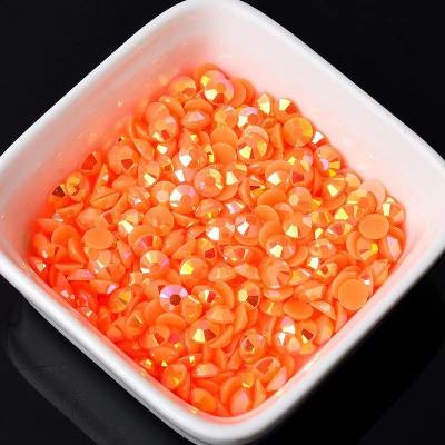 China Factory Wholesale Crystal Rhinestone 3mm-6mm Jelly Resin Stone Customized Color Resin Shinning Rhinestones For Decoration for sale