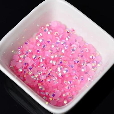 China High Quality Factory Wholesale Bright Shinning Rhinestone 3mm 4mm 5mm Jelly Flatback 6mm Customized Color Nails Resin Rhinestones for sale