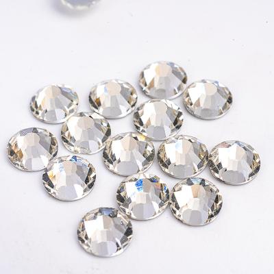 China XN Factory Shinning Wholese Customized Package Flatback Non Hotfix Back Bulk Sizes Silver Crystal Rhinestones For Shoes Bags Nails for sale