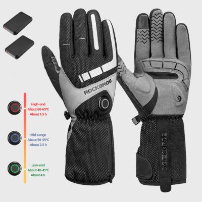 China Unisex Winter Warm Motorcycle Heated Thermal Gloves For Bike USB Rechargeable Heating Gloves for sale