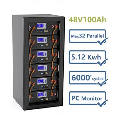 China 5KW 10KW Lithium Ion Phosphate Battery Pack 12V 48V 100Ah der Solarenergie-Speicher-System-LiFePO4 zu verkaufen