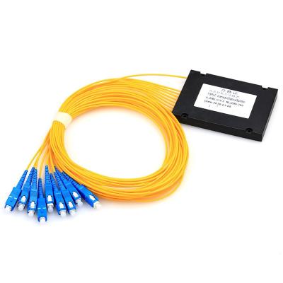 중국 FTTB FTTH SC / UPC 광섬유 PLC 분배기 1x8 ABS 박스 종류 판매용