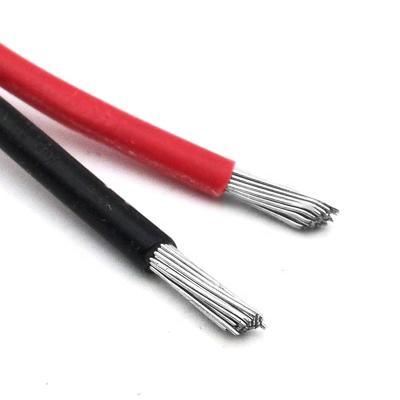 China 1.5mm2 PV Solar Cable Dual Core 2000 AWG Flame Resistance Tinned Copper Conductor for sale