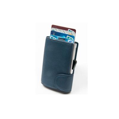 China Fashional and Money Modern Leather Look Automatic Clip Card Case Wallet, Slim RFID Blocking Wallet, Aluminum Card Holder Wallet for sale