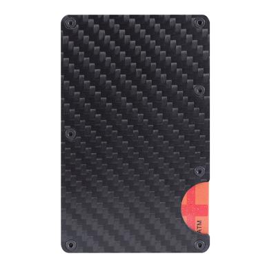 China 2021 Ultra Thin Fiber Men's RFID Carbon RFID Wallet With Clip Carbon Fiber Wallet for sale