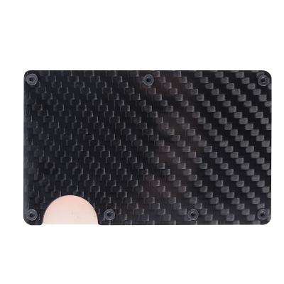 China Fashion Silver Slim Clip Wallet Credit Card Aluminum RFID Metal RFID Card Holder Minimalist Card Holder for sale