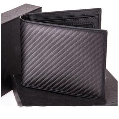 China Abrasion-Resistant Mens Security Carbon Fiber Products 3K Twill Carbon Fiber Bifold Wallet for sale