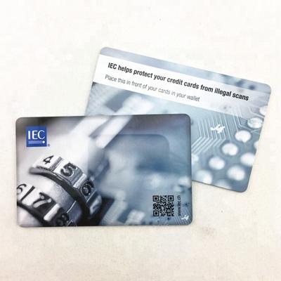 China Original Customized Waterproof / Waterproof Color 13.56mhz RFID Security Card Anti Skimming Card , RFID Blocking Cards for sale