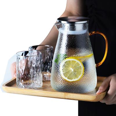 China High Sustainable New Style Borosilicate Drinking Glass Eco-friendly Jug For Juice Or Water Jug for sale