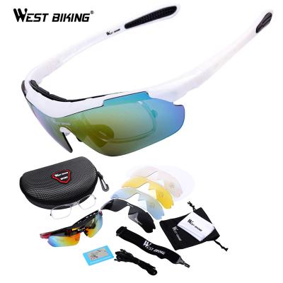 China Sport Sun Glasses WEST CYCLING Polarized Bike Glasses Cycling Windproof Glasses 5 Glass Outdoor Bicycle Sports Glasses for sale