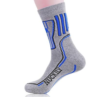 China NUCKILY Breathable Men Cotton Hogs High Quality Winter Thermal Sport Striped Hogs Running Sports Basketball Football Riding Bike Socks for sale