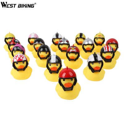 China WEST Small Light WEST CYCLING BIKE Cartoon Bandage Bicycle Bell Elastic Cycling Light Handlebar Duck Bike Bell Light Waterproof Yellow for sale