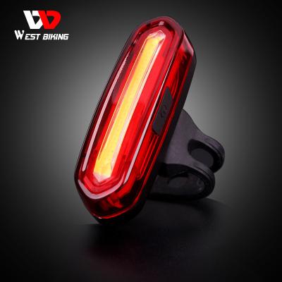 China WEST CYCLING Safe Light and Six Modes Waterproof USB Rechargeable Caution Fashionable Bicycle Decoration Super Bright LED Tails Bike Rear Light for sale