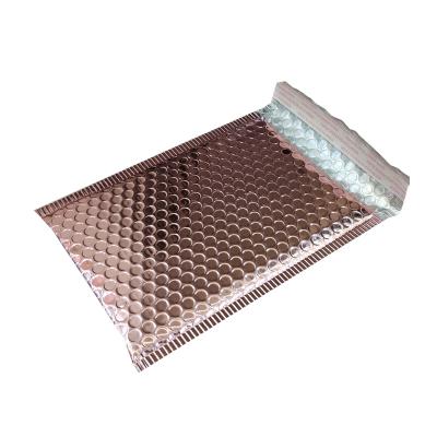 China Polymailer Environmentally Friendly Metallic Shipping Water Proof Padded Envelopes Bubble Mailer Rose Gold Packaging Bubble Mailer for sale