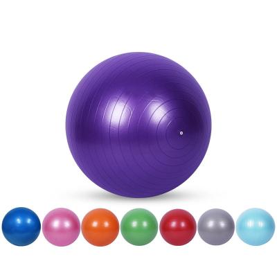 China Custom Wholesale Logo Printing Manufacturer 65cm Gym Yoga Ball Exercise Ball Soft With Pump for sale