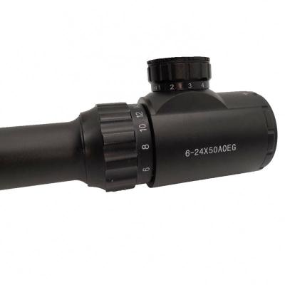 China Sales of optical reflected sight apply to waterproof outdoor hunting sight optics 6-24x50AOEG for sale