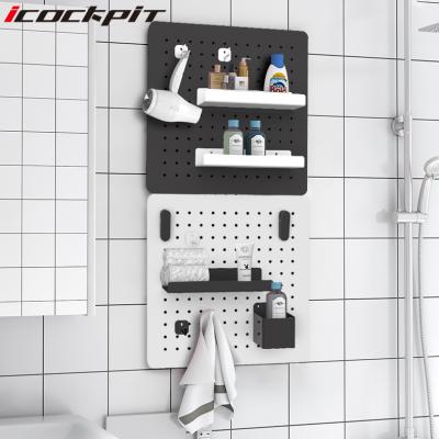 China Home Easy Install Storage Solution Home Office Use Metal Pegboard Wall Storage Organizers for sale