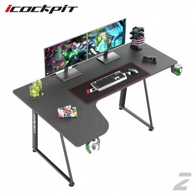 China Other New Design Icockpit Large Left Handed Game Table Gaming Desk Ergonomic L Shaped Computer Desk Modern L Shaped Gaming Desk for sale