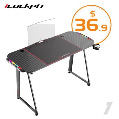 China New Icockpit Design E-sports Expandable Ergonomic 55 Inch Metal Escritorio Gaming Desk Gamer Table PC Smart Computer Large for sale