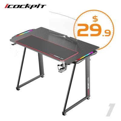 China iCockpit Expandable Free Sample Modern A Shaped Office Desk Study And Packing Gaming Desk Table For Gamer PC Gaming Computer Table for sale