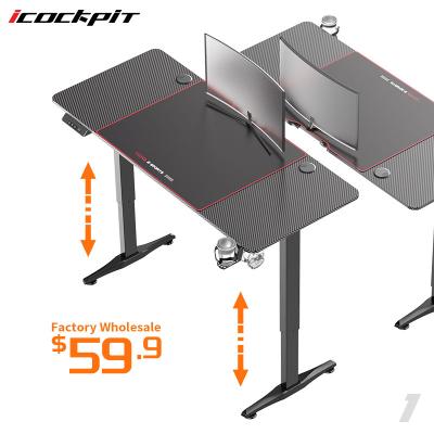 China Simple Design (Height) Ergonomic Adjustable Furniture Movable Office Furniture Wooden Computer Standing Desk for sale