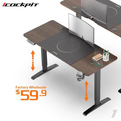 China Icockpit Adjustable Adjustable Design Multi-Functional Customizable Younger Height Adjustable PC Gaming PC Desks Computer Desk for sale