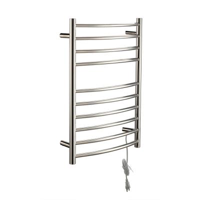 China Heater Stainless Steel 304 or 201 Heated Towel Rack Electric Bathroom Towel Rail for sale