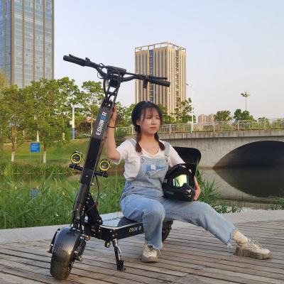 China ESHINER Carbon Fiber Electric Scooter Unisex Adult Color 60V 72V 6000w 8000W Dual Motor with Sensitive Twist Throttle No Delay for sale