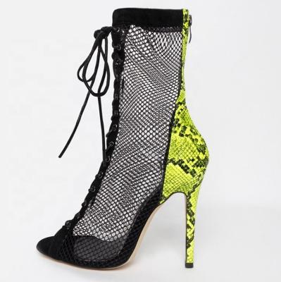 China Anti-slippery ladies shape Mesh High Heel Sandals Women shoes latest for sale