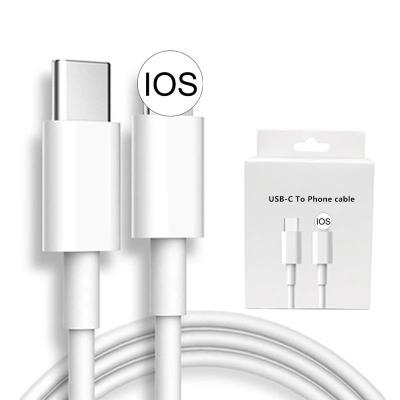 China Mobile Phone 18W 20W 1M 2M USB-C Type C Fast Charging Cable Charger Cable For Iphone 12 11 pro X Xr Xs Max 8plus for sale