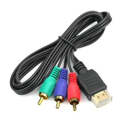 China Hdmi 3 to RCA Cable 1080p HDMI-Male to 3 RCA Cable HDMI Video-Audio HDTV VGA 3 AV Cord Converter Adapter for HDTV for sale