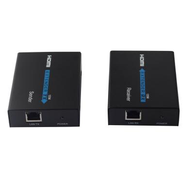 China Surveillance Rooms Hot-selling HDMI Add-on To 120m 1080P RJ45 Single Network CAT5/6 Add-on 120m Signal Amplifier With IR for sale