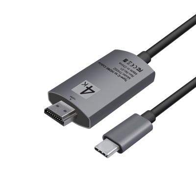 China Data Transmission USB C Type to HDMI Cable 4K 3OHZ Thunderbolt C HDMI Adapter Cable for MacBook Book Outdoor Samsung Galaxy S10 S9 Huawei Xiaomi for sale