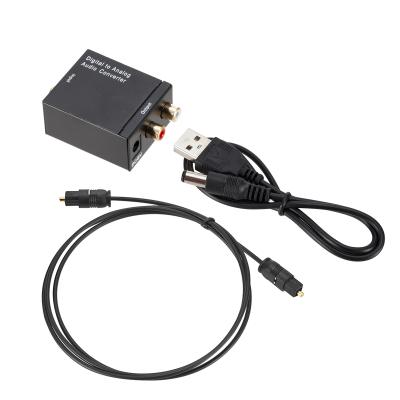 China Digital to Analog Converter Video Toslink Optical Fiber Coaxial Signal to RCA R/L Audio Decoder SPDIF ATV DAC Amplifier for sale