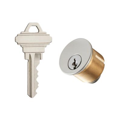 China Making Key Locking System American Standard Cam 1 Inch SC Keyway Brass Round Mortise Door Lock Cylinder for sale