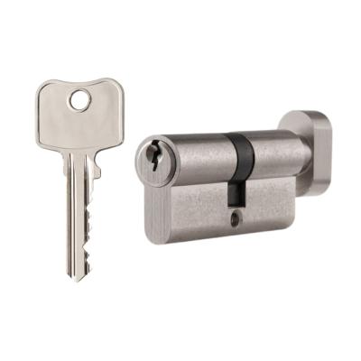 China Making Key Locking System Hot Selling Euro Profile Master Key Pin Tumbler 30x30 Thumb Turn Door Lock Brass Single Open Cylinder for sale