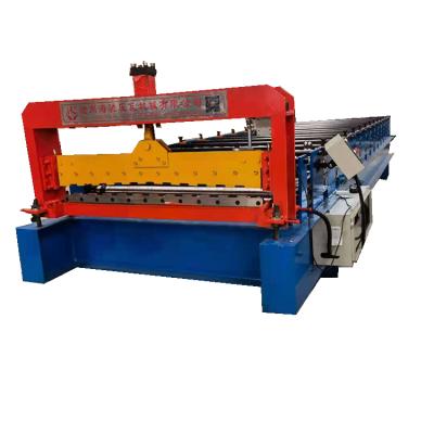 China Building Material Shops Hydraulic Automatic Metal Steel Floor Decking Panel Roll Forming Machine for sale