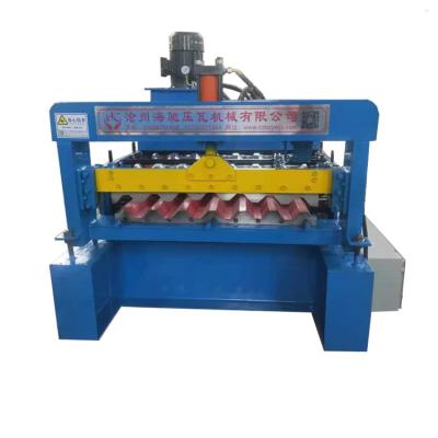 China Building Material Shops Metal Steel Roof Trapezoidal And Corrugated Iron Roofing Zinc Sheet Roll Forming Machine for sale