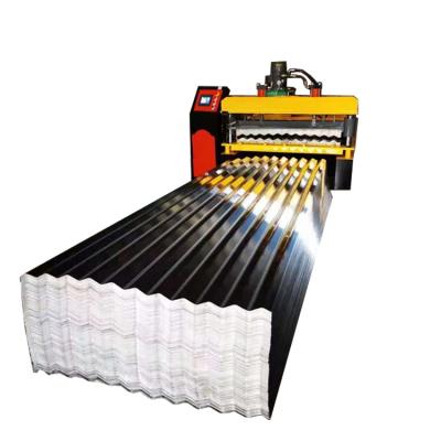 China Construction Corrugated Struction Roof Sheet Metal Sheet Rolling Mill Steel Roll Forming Laminating Machine Price for sale