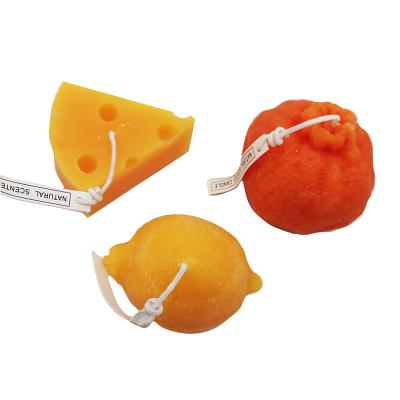 China Special Holiday INS Style Design Fruit and Cheese Shaped Scents Candles and Candle Holders for sale